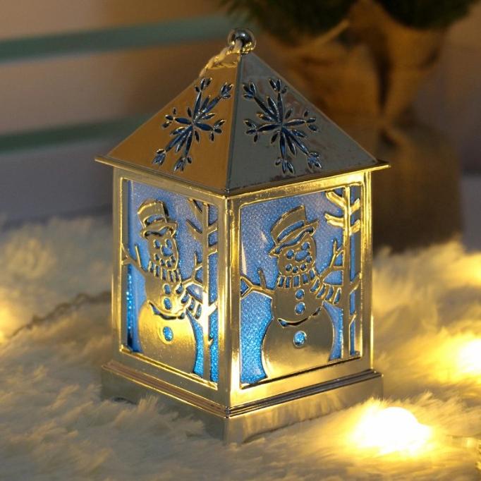

New Lentera Natal Snowman Dekorasi Gantungan Hiasan Pohon Natal Led Murah Original