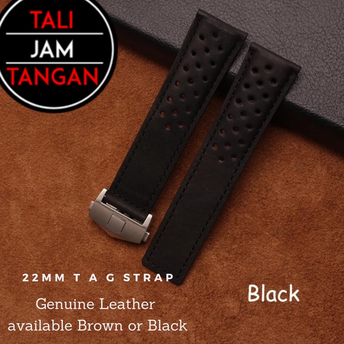 22Mm Leather Strap Monaco Tali Jam Tangan Tag