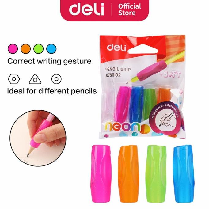 

BARANG TERBARU !!! DELI EU75002 PENCIL GRIP KARET PELINDUNG JARI PEGANGAN PENSIL PEN - TERLARIS
