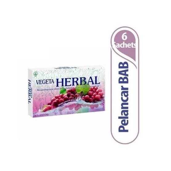 

Vegeta Fiber Anggur Merah Herbal Box 5 gr x 6 Sachet