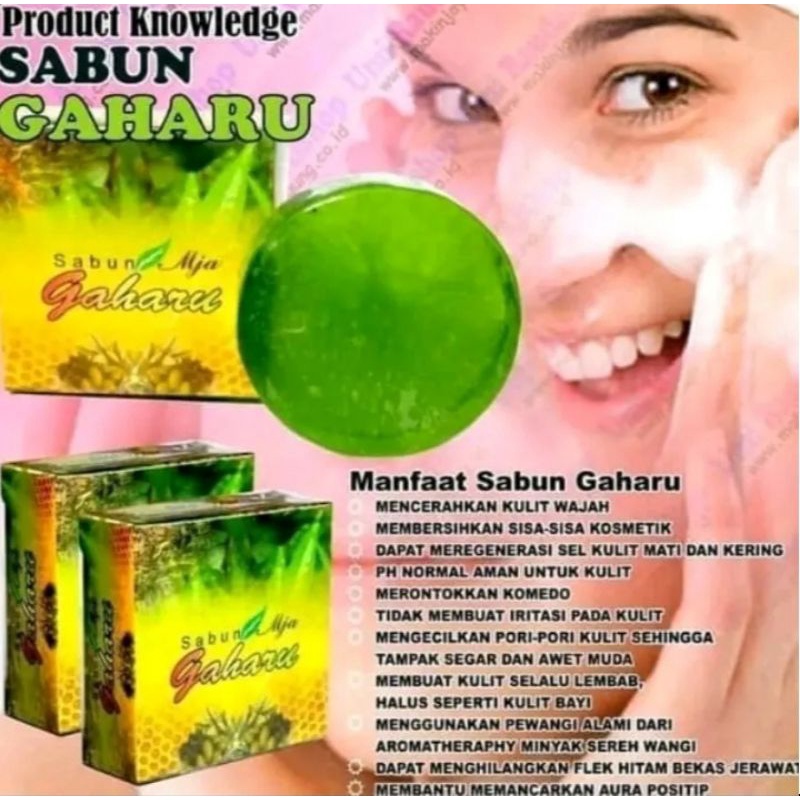 SABUN GAHARU MJA "SOLUSI WAJAH CERAH WANITA CANTIK GLOWING & WAJAH PRIA TAMPAN 100% DIJAMIN AMPUH✔️
