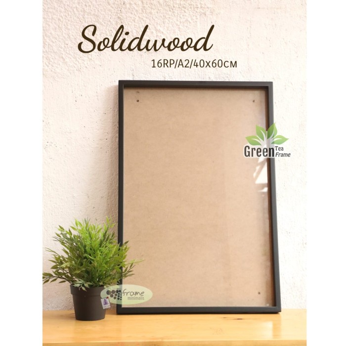 Terlaris Frame Foto / Pigura 40X60 Cm 16Rp/A2 3D Soliwood (Tanpa Rongga) Hitam