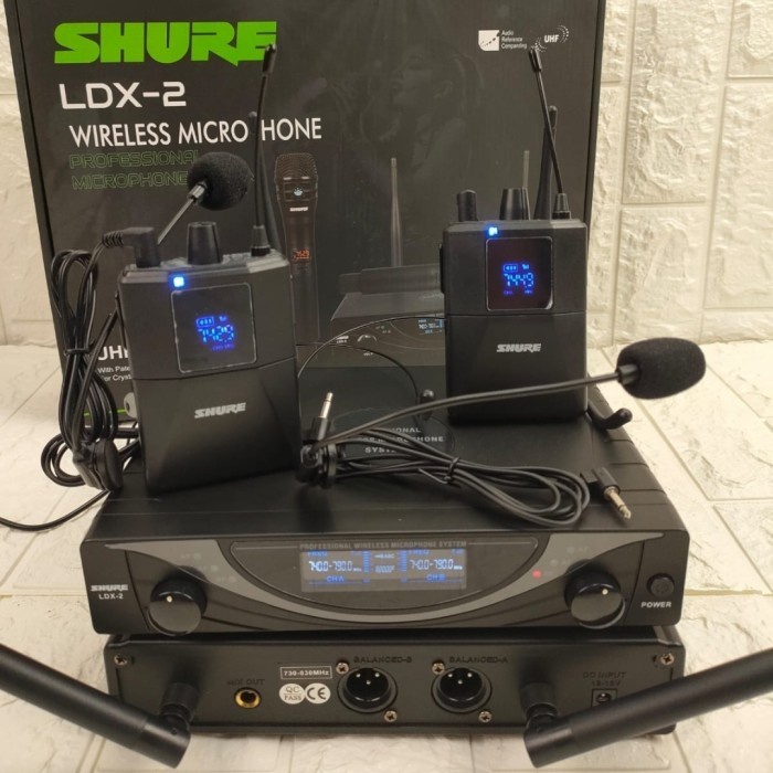 mic wireless ldx2 ldx 2 2mic clip on + headset multi channel