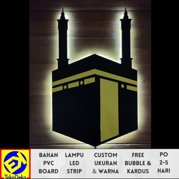 Hiasan DInding Lampu Kayu Kabah