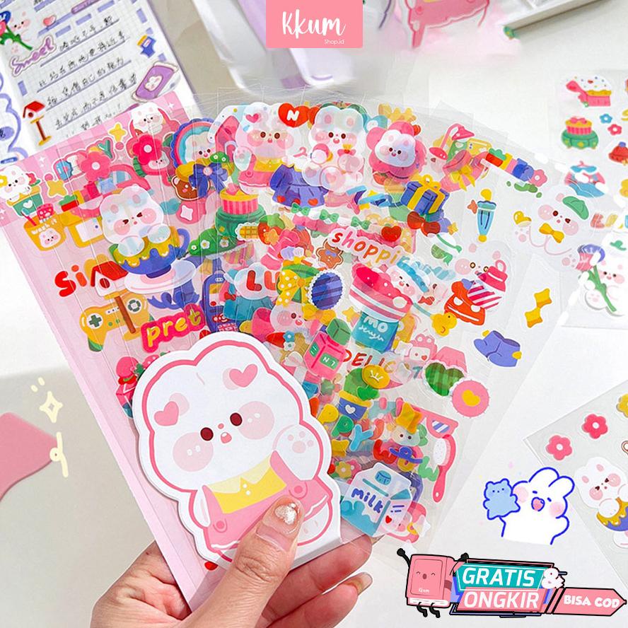 

FREE SEKOP 10PCS Stiker rabbit viral cute/ Sticker jurnal premium lucu DIY Diary