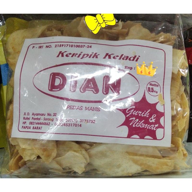 

CEMILAN TALAS PEDAS MANIS KERIPIK KELADI PAPUA DIAN Non COD