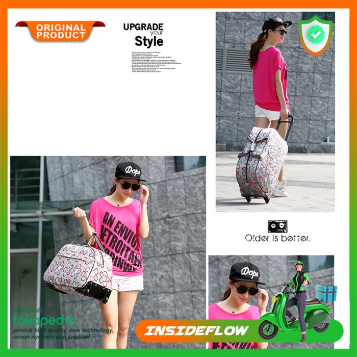 Tas Koper Roda Duffel Trolley Traveling