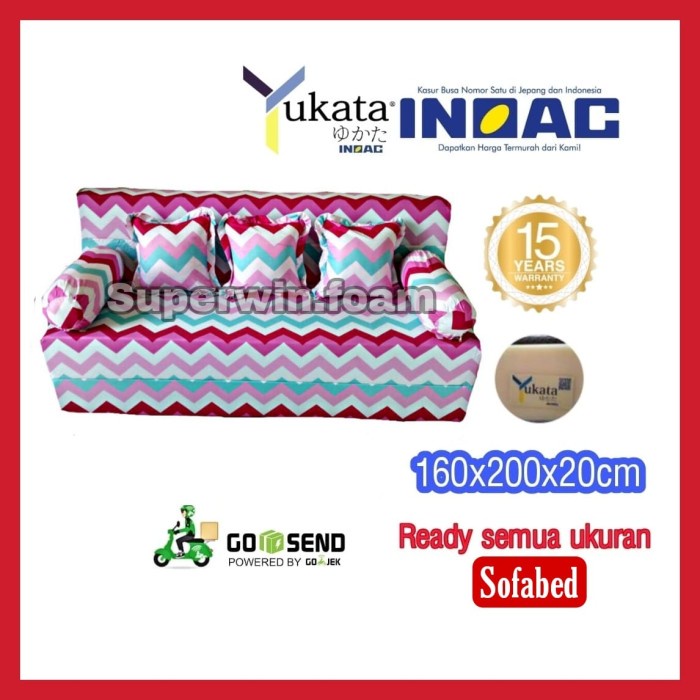 Terlaris Sofabed Busa Inoac No.2(160X200X20)Garansi 10Th