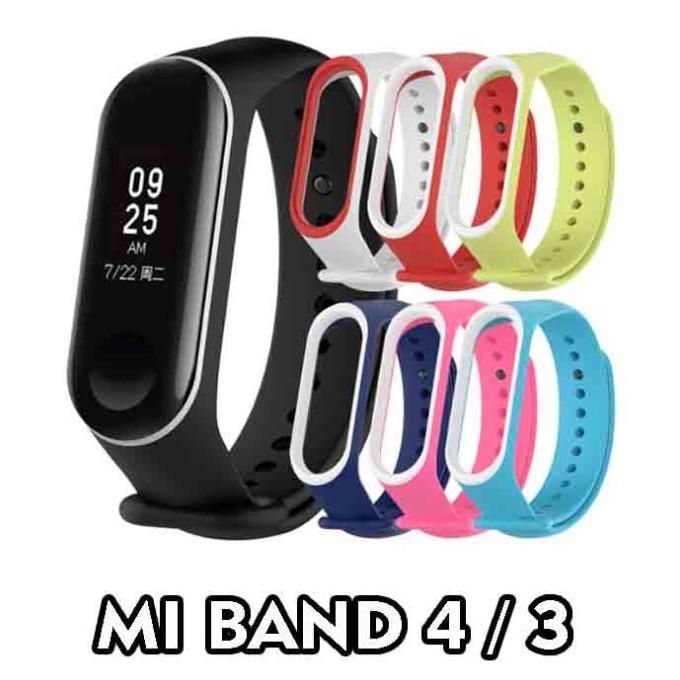 

AKASHMARKET !!! Xiaomi Mi band 4 / 3 Strap Tali Gelang tangan Silcon-Silkon 2-tone D42 - TERLARIS !