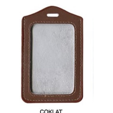 

AKASHMARKET !!! NAME TAG kulit pu. GANTUNGAN ID CARD, KALUNG ID CARD WATERPROOF vertik - Cokelat Tua - TERLARIS !