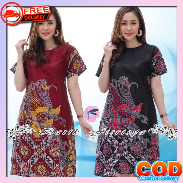 Dres Dewasa Motif Batik Baju Natalan Perempuan Dress Terbaru 2024 Gaun Deres Kekinian Driss Natal Mo