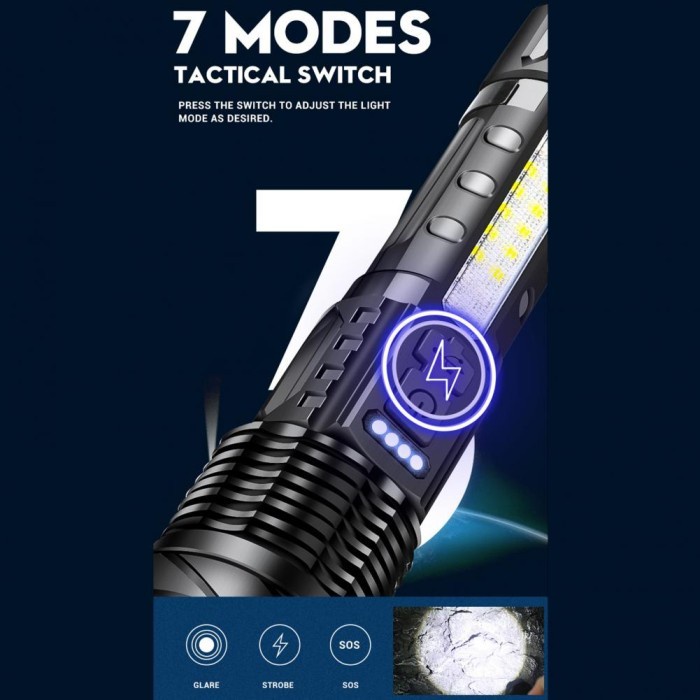 SENTER SWAT POLICE TERBAIK / SENTER LED RECHARGEABLE / SENTER CAS USB