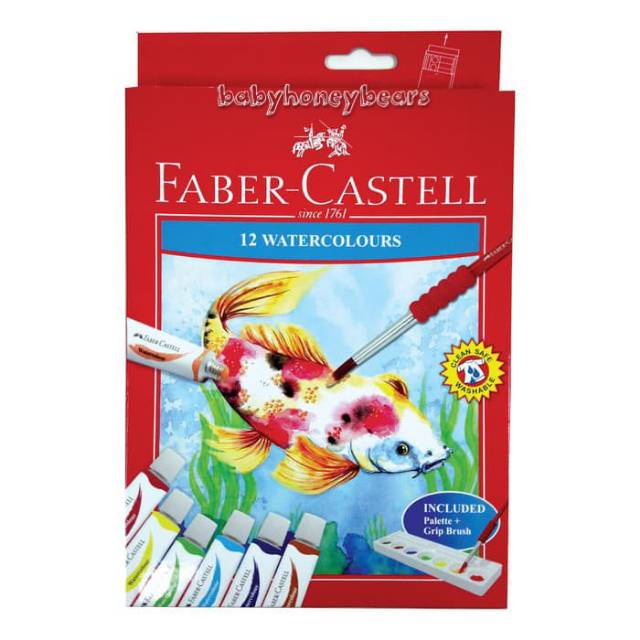 

Cat Air Water Colour Free Kuas + Palet Faber Castell 12 Warna