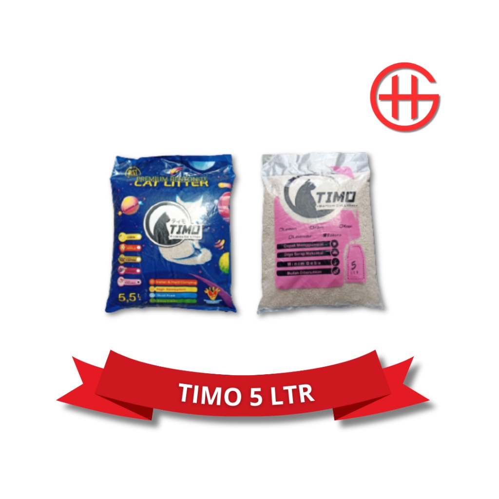 GH Pasir Kucing Gumpal Wangi TIMO 5 Liter Murah | Cat Litter Bandung