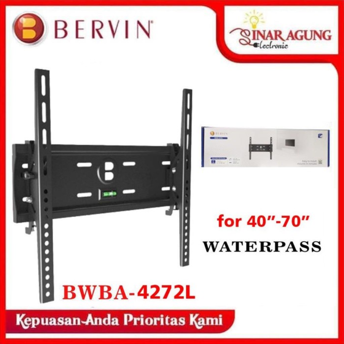 [Ori] Bracket Led Tv Bervin Bwba-3D11L [40 Inch - 60 Inch] [Waterpass] Diskon