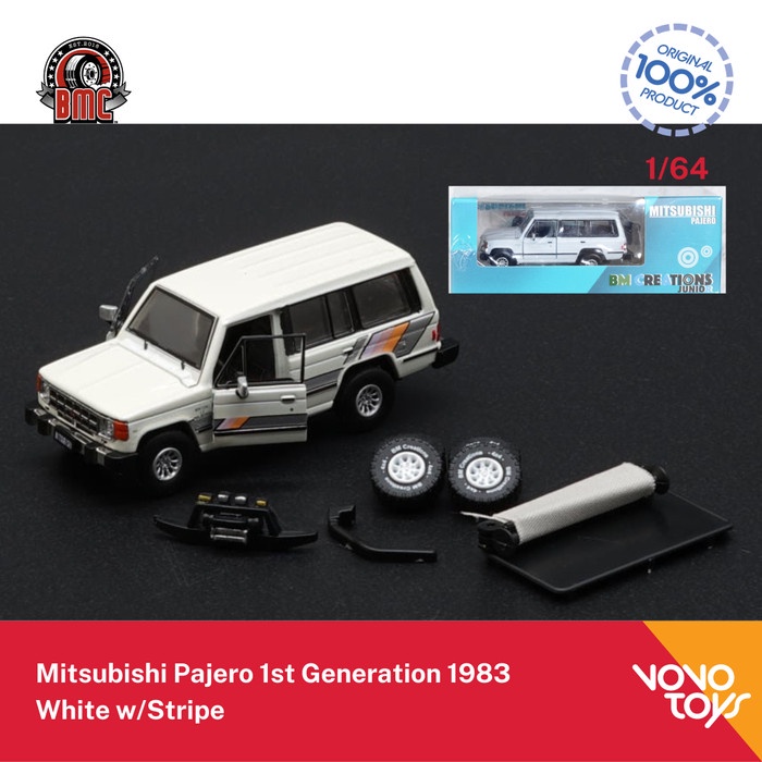 ✅COD Bm Creations 1/64 Mitsubishi Pajero 1St Generation 1983 White Bmc Terbatas