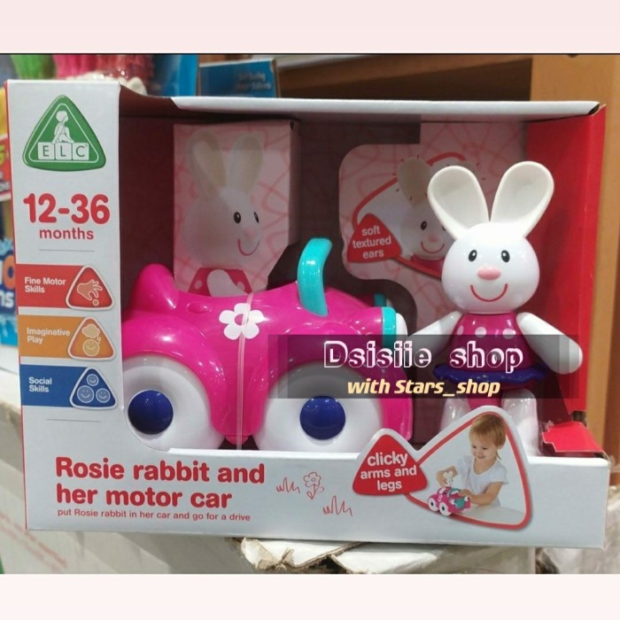 ✅New Ori Elc Rosie Rabbit And Her Motor Car Original / Mainan Edukasi Bayi Diskon