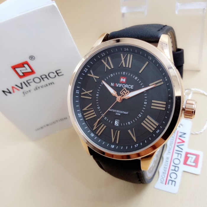 ✅Ori Naviforce 9126 - Jam Tangan Kasual Pria Murah - Anti Air - Tali Kulit Berkualitas