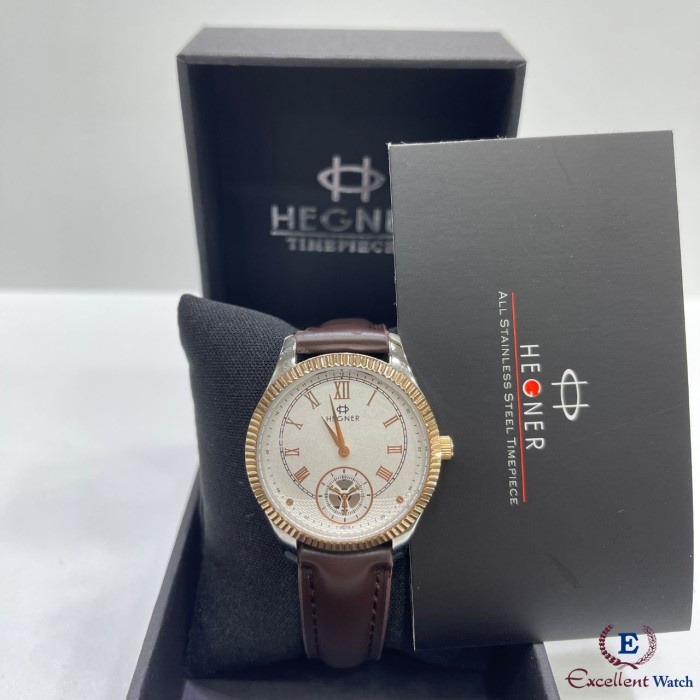 ✅Ori Excellent Watch Jam Tangan Wanita Hegner 5046L Dark Brown Bisa Gojek