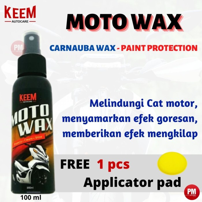KEEM Moto Wax & Paint Protection - Pengkilap Body Motor terbaik