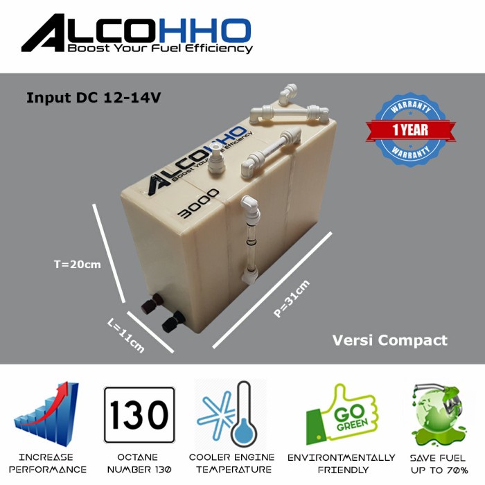 PENGHEMAT BBM MOBIL ALCO HHO GENERATOR 3000 COMPACT