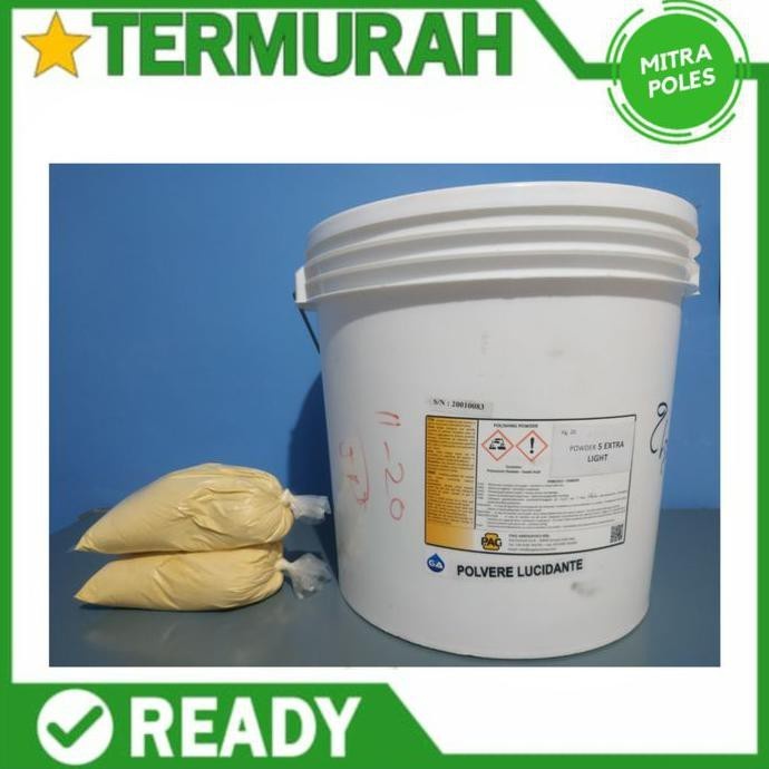 EXTRA 5 BUBUK POLES MARMER 1KG, OBAT POLES MARMER - KUNING