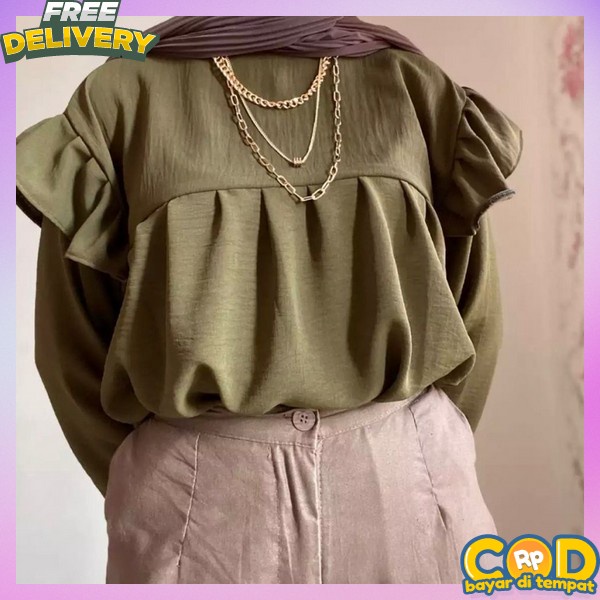 Kemej Kerja Santai Blus Cewe Modern Buls Waita Hangout Bloues Remaja Import Atasn Kameja Blus Masa K