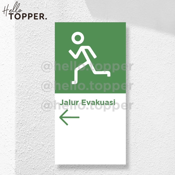 

Sign Board Akrilik UV Print Jalur Evakuasi Rambu Petunjuk Acrylic Sign