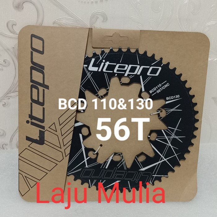 [Baru] Chainring Litepro 56T Bcd 110 Dan Bcd 130 Berkualitas