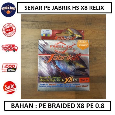 Senar Pe Jabrik Hs X8 Relix Nusantara Pe 0,8 - Alat Pancing Aksesoris