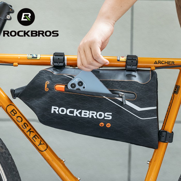 [Baru] Rockbros 060 Tas Tengah Frame Sepeda Gravel Touring Waterproof Diskon