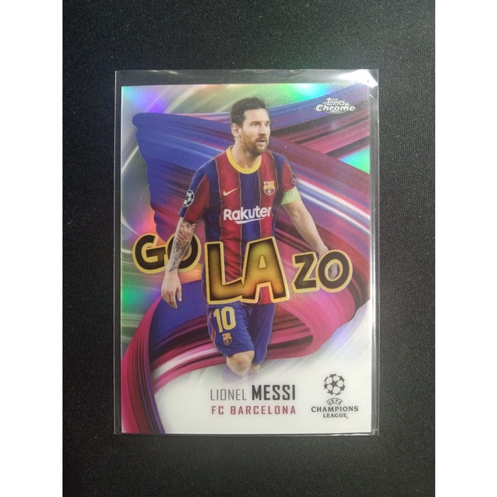 [New] Kartu Bola 2020 Topps Chrome Golazo - Lionel Messi Refractor Berkualitas
