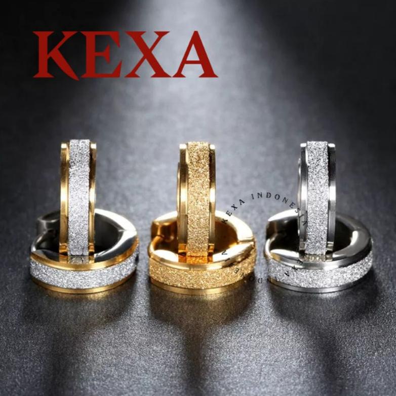 AWET KEXA Anting Titanium Premium Pria Wanita Anti Karat TIDAK LUNTUR