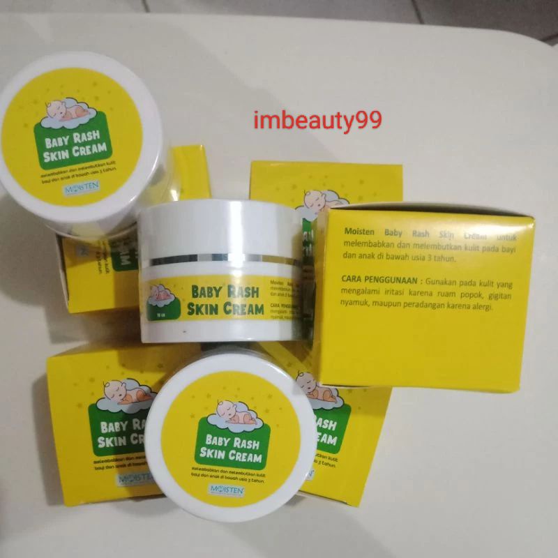 Moisten Baby Rash Skin Cream - krim ruam popok - pelembab & pelembut kulit bayi & anak