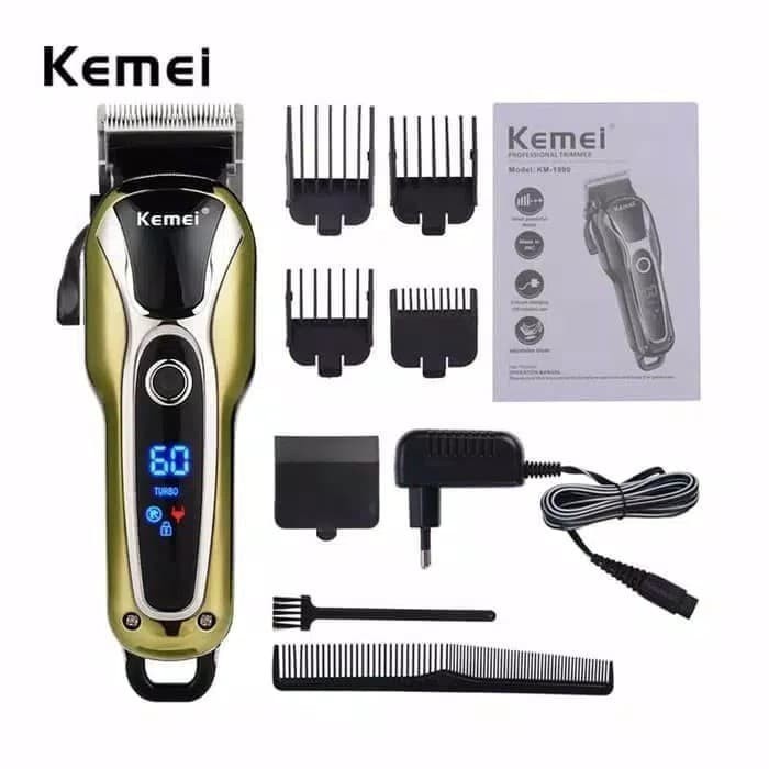 [Ori] Kemei Km-1990 Hair Clipper Turbo Mesin Cukur Rambut Limited