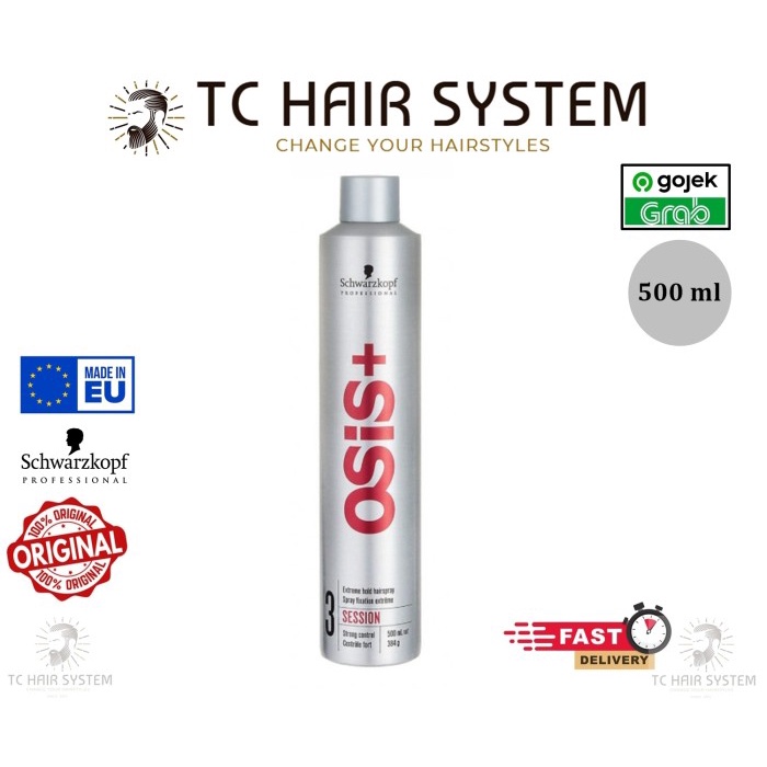 [Ori] Schwarzkopf Osis 3 Hairspray Session 500 Ml Bisa Sameday