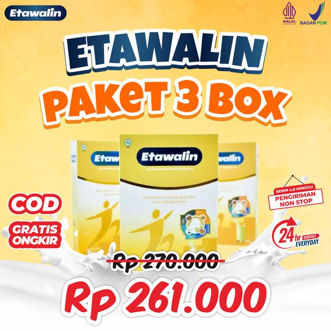 

Etawalin Paket 3 Box - Atasi Nyeri Sendi Asam Urat Original