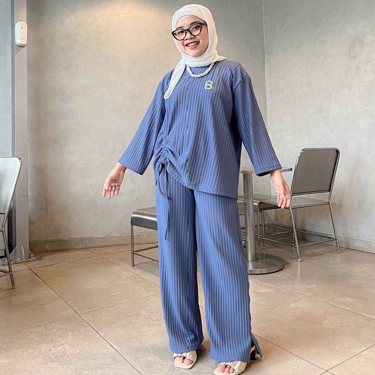 Setelan Wanita Terbaru 2023 Viral Dewasa One Set Remaja Jumbo Pendek Kekinian Korean Style Lengan Pa