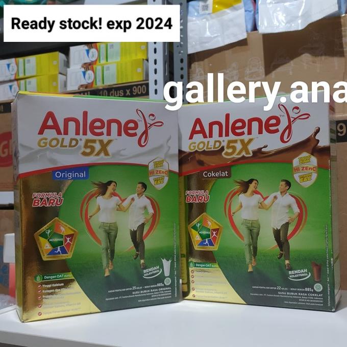 

Anlene Gold Plus 5x 885gram 885 gram Susu Lansia 900g original cokelat