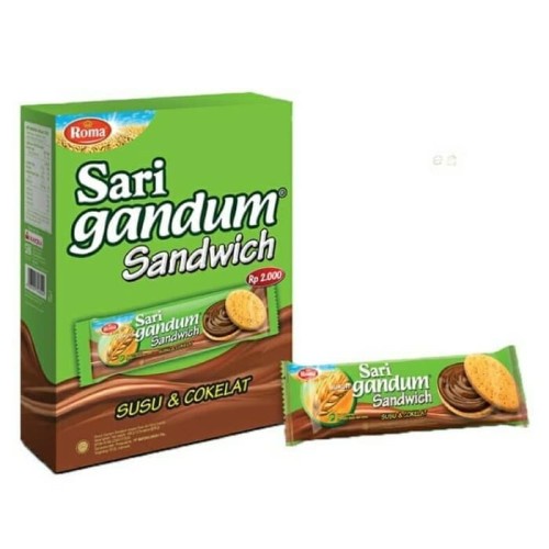 

Biskuit Roma Sarigandum Coklat 12 sachet @38,5g