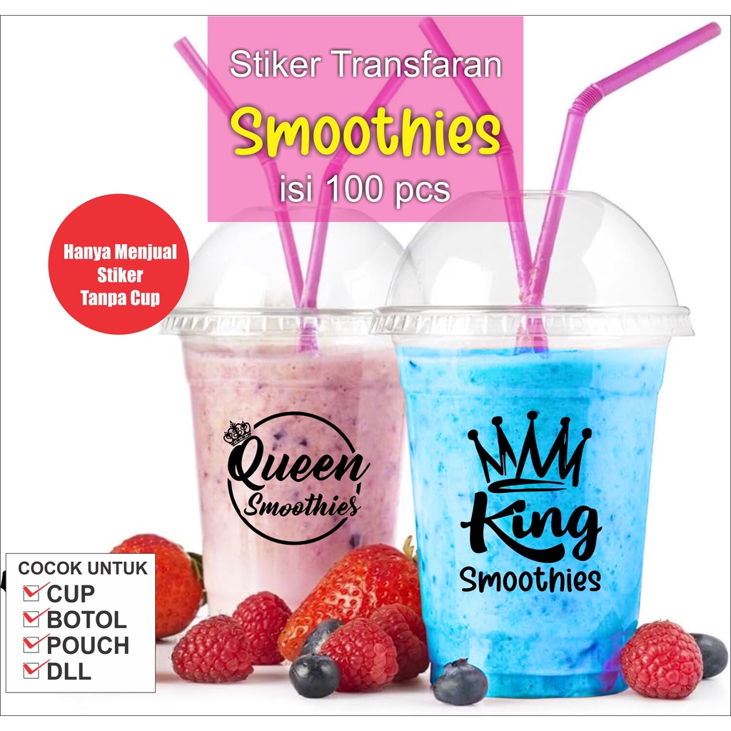 

Stiker Smoothies Tranfaran isi 100