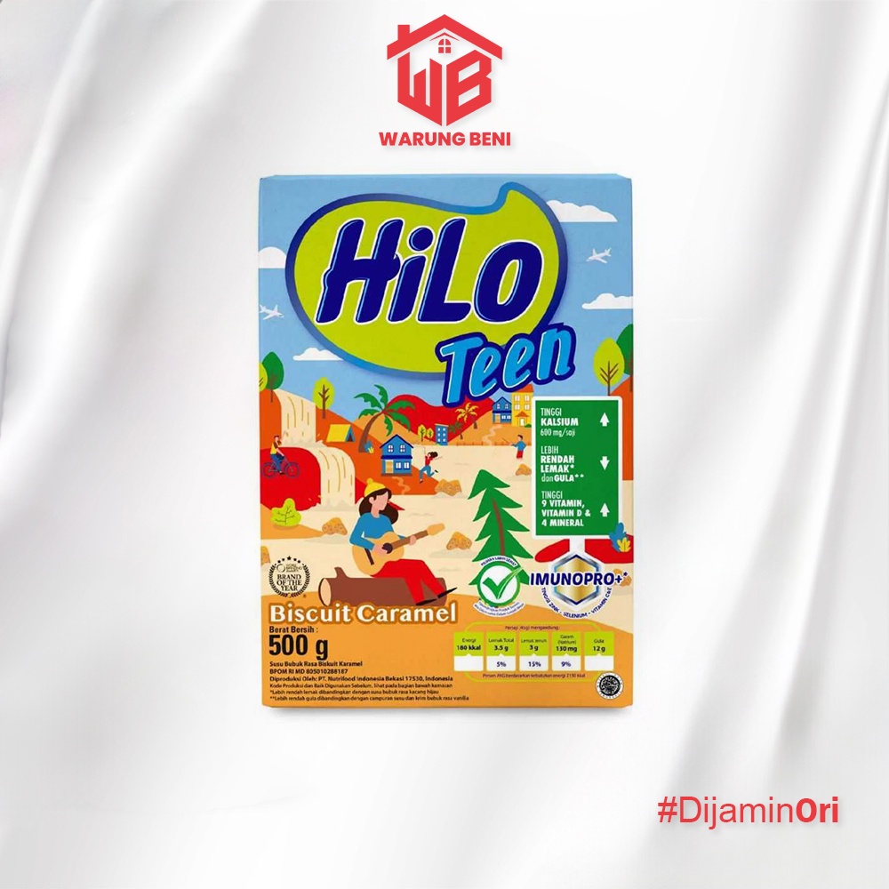 

HiLo Teen Susu Tinggi Kalsium Biscuit Caramel 500 gr