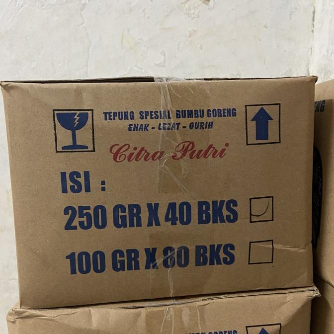 

Tepung Citra Putri 250 Gr x 40 Bks / Tepung Bumbu Goreng Baru!!!