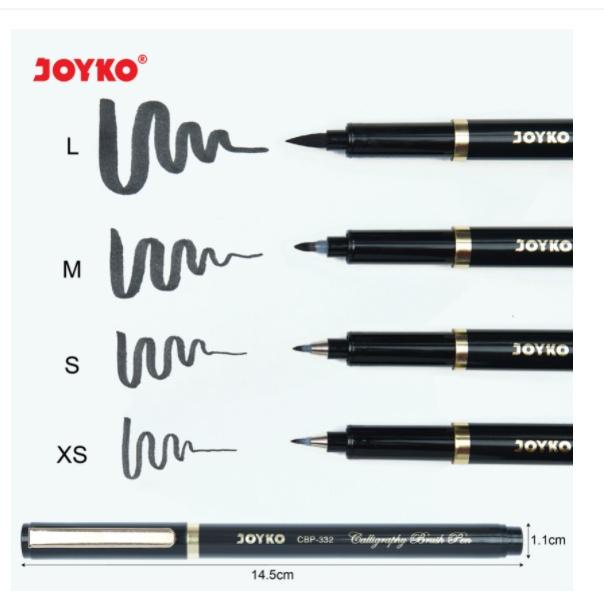 

COD Calligraphy Brush Pen Pena Kuas Kaligrafi Joyko CBP-332-4 1 Set 4 Pcs MURAH