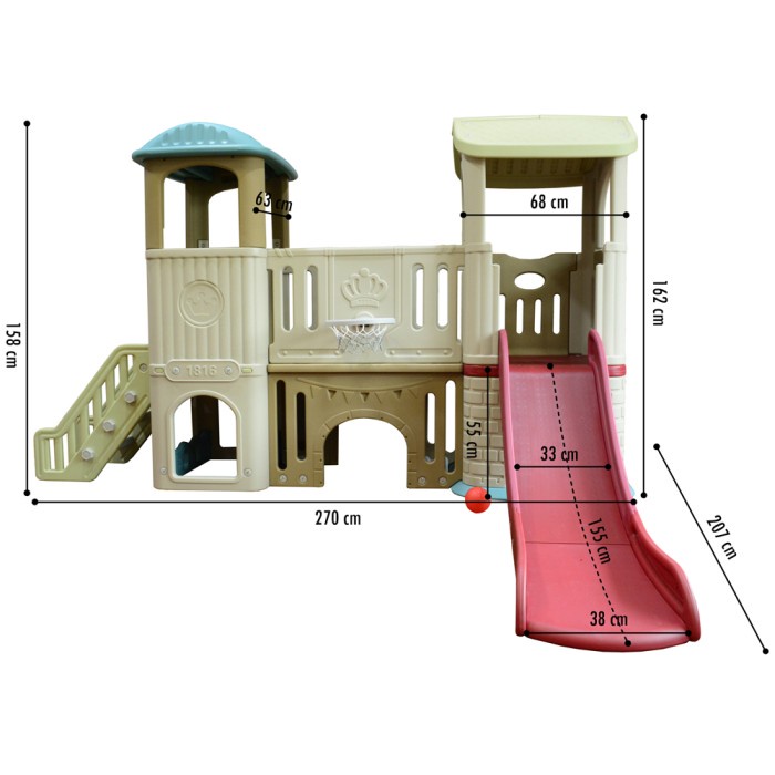 Mainan Perosotan Junior Playground Genius Playhouse Slide Tunnel Ready