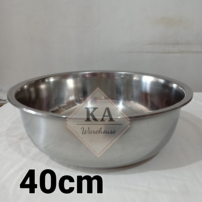 Promo Baskom Stainless 555 40Cm / Baskom Stainless 555 Tebal Terbaru