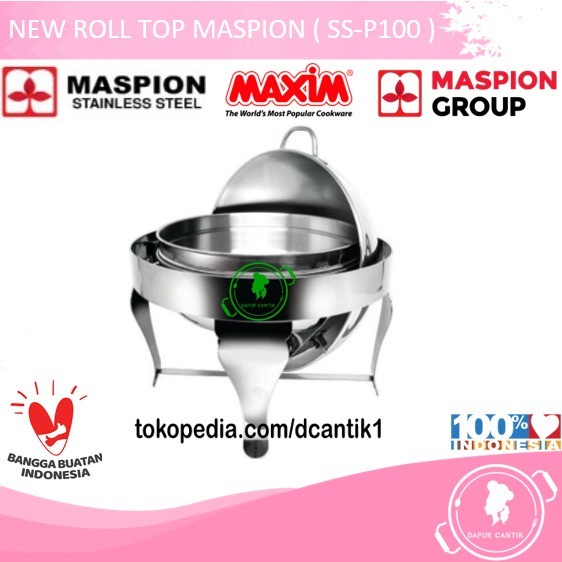 Promo Roll Top Maspion - Prasmanan Bulat - Stainless Steel Ss-P100