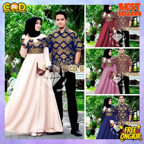 Seragam Kapel Muselim Baju Moslim Satu Pasang Seragam Sarimbit Kluarga Buju Kopel Kekinian Couple Ce