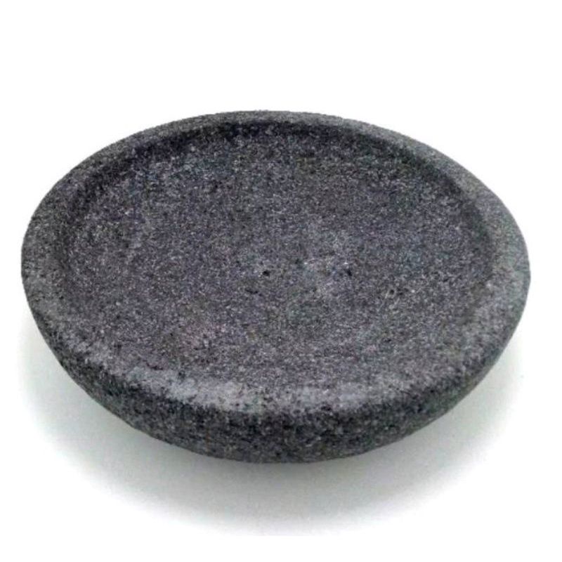 Cobek Batu Asli 25cm Ulekan Batu Penghalus Bumbu Coet Batu Asli