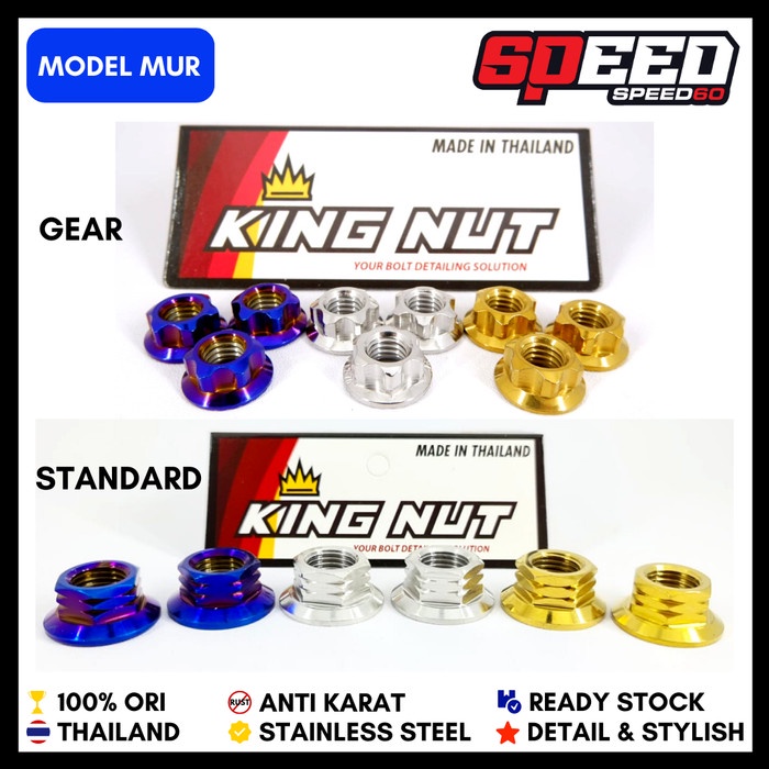 Terlaris Probolt Mur Leheran Knalpot Yamaha Mio Gear 125 Fazzio King Nut Th